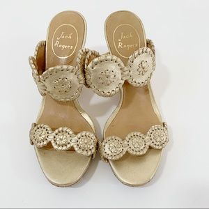 Jack Rogers Luccia wedge gold cork sandals